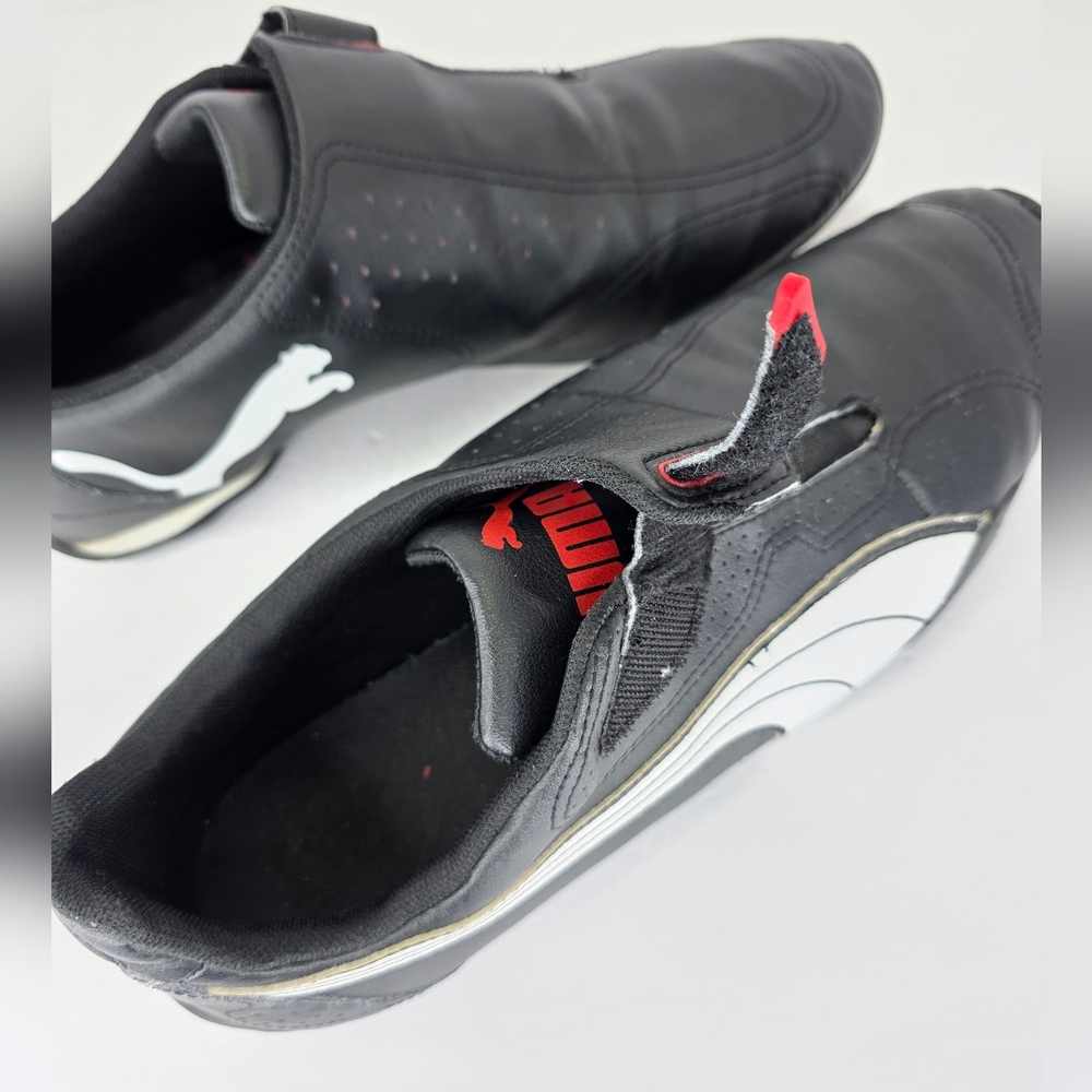 Puma Redon Move Mens Sz 10.5 Shoes Sneakers Low Top Slip On Black White Leather - Picture 13 of 16